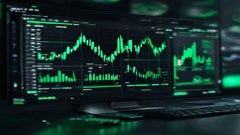 decentralized exchange crypto trading screen green chart