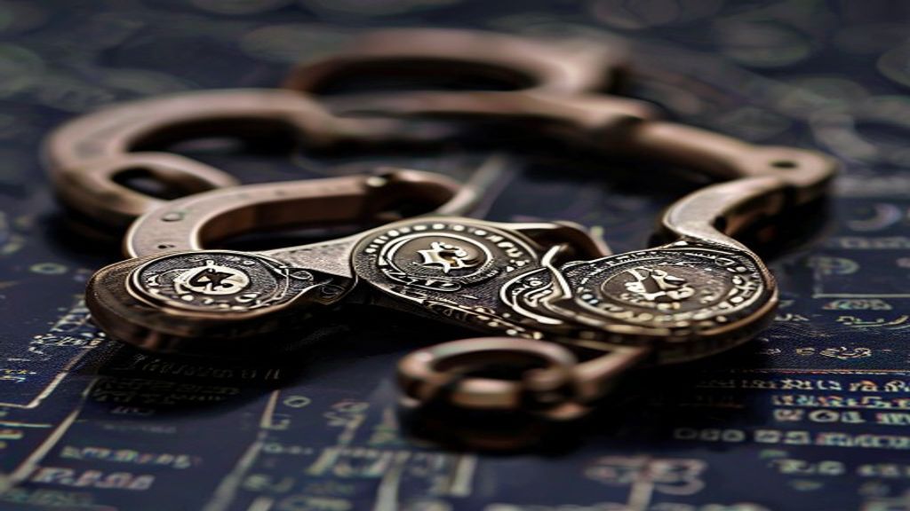handcuffs cryptocurrency fraud investigation digital money