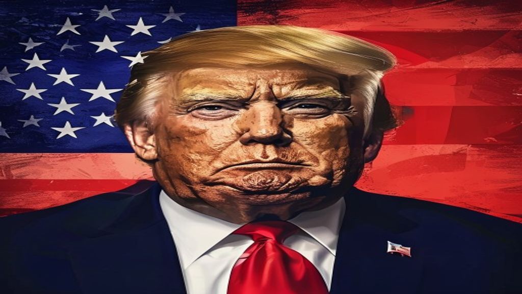 Trump USA China crypto digital currency rivalry flag