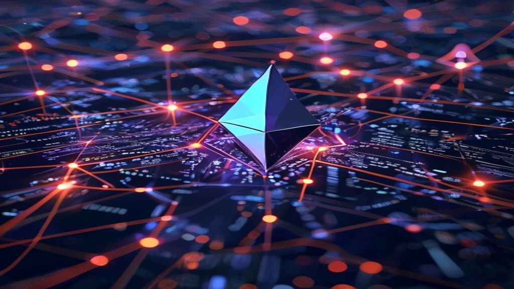 Ethereum blockchain network futuristic cryptography