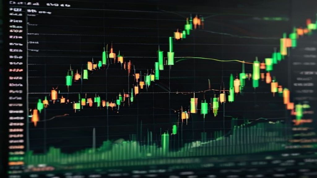 bitcoin price chart green candles trading screen
