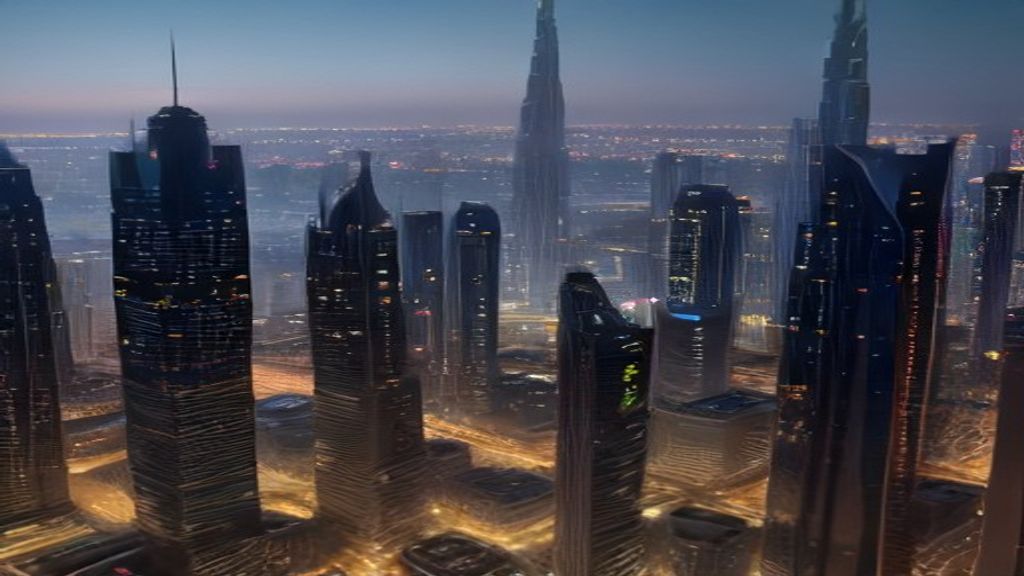Dubai skyline cryptocurrency regulation fintech