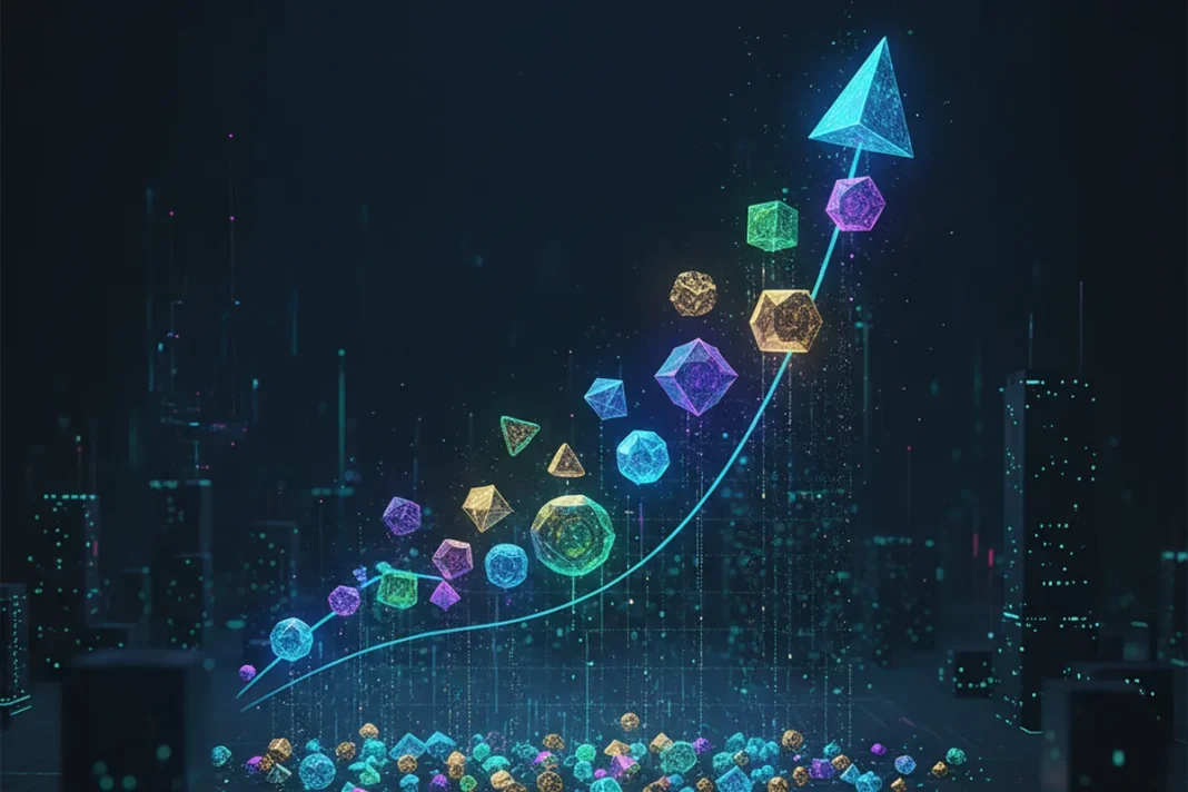 DeFi decentralized finance growth chart tokens