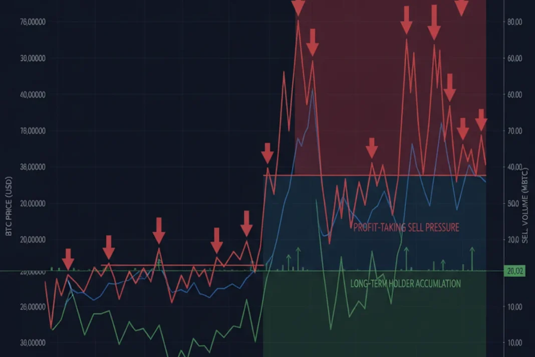 bitcoin profit taking market sell pressure chart