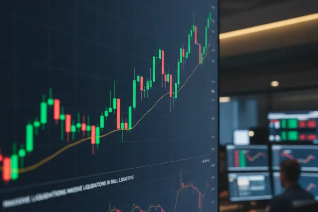 bitcoin price surge bull market chart liquidations