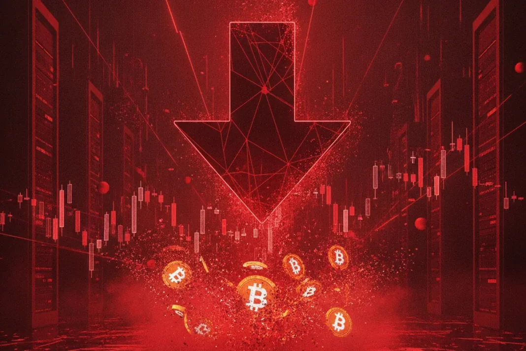 bitcoin price drop red market crash liquidation
