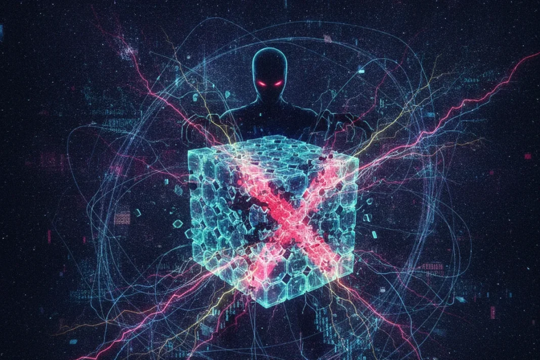 blockchain hack security exploit digital network glitch