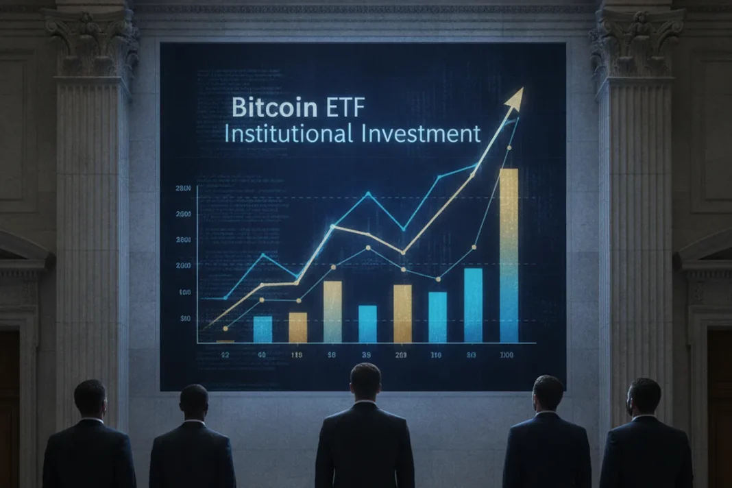 bitcoin ETF wall street institutional investment chart