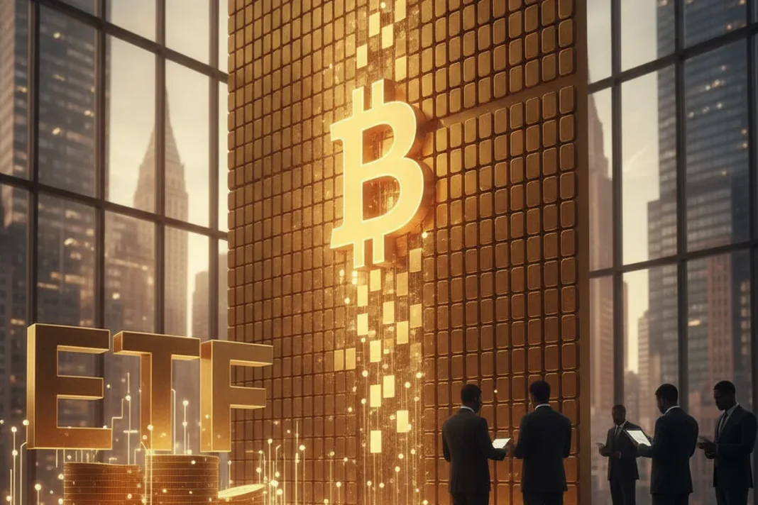Bitcoin ETF institutional investment wall street gold