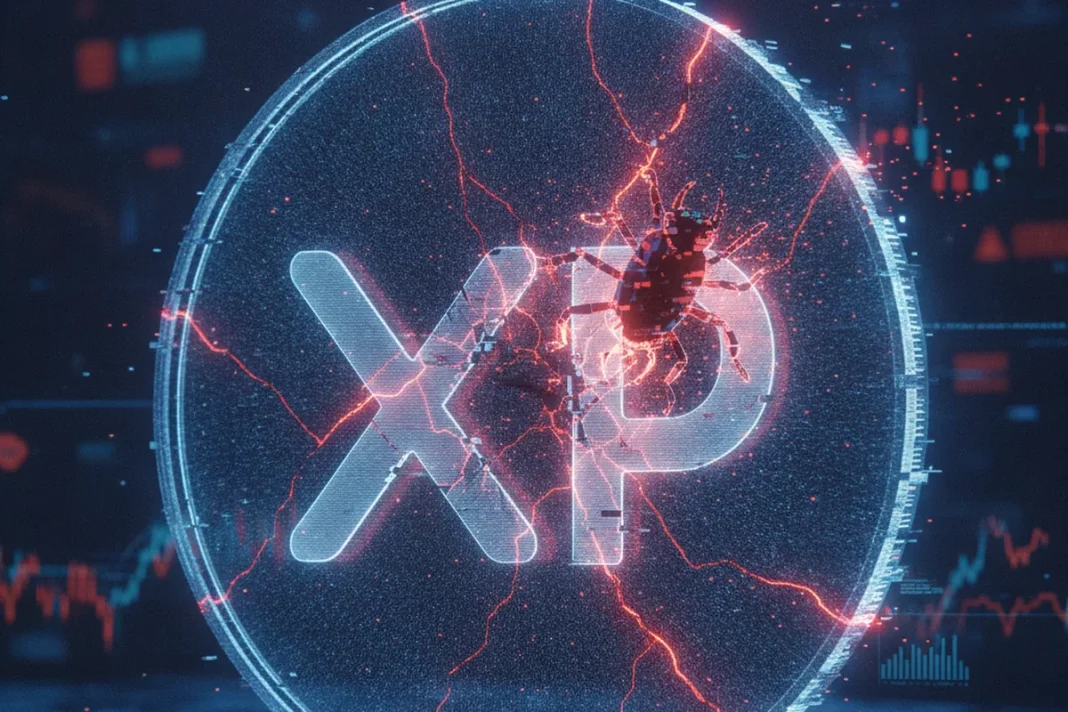 Moeda de XRP em destaque ilustrando o bug de inflação no XRP Ledger e o voto dos acionistas da Evernorth (XRPN)