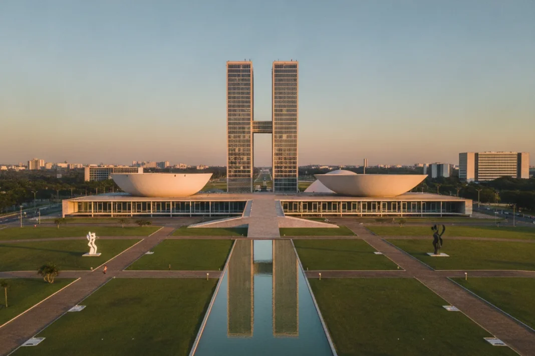 Congresso Nacional em Brasília, onde o Senado analisa projetos sobre Pix, criptomoedas e fintechs